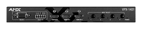 Презентационный коммутатор 4x1 4K60 [FG1010-354] AMX [VPX-1401] Входы: 1 VGA, 3 HDMI. Выходы: 1 HDMI, 1 HDBT