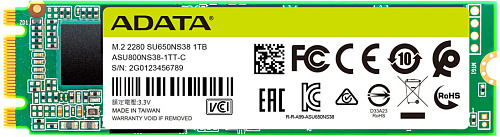 Твердотельный накопитель/ ADATA SSD Ultimate SU650, 240GB, M.2(22x80mm), SATA3, 3D TLC, R/W 550/500MB/s, IOPs 80 000/60 000, TBW 140, DWPD 0.5 (3