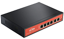 Коммутатор Wi-Tek Неуправляемый 4 PoE порта 100Base-TX + 2 100Base-TXPoE IEEE 802.3at/af до 30Вт на портрежим передачи PoE на 250мрежим VLAN на основе
