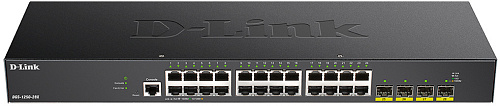Коммутатор D-LINK Коммутатор/ DGS-1250-28X Smart L2 Switch 24x1000Base-T, 4х10GBase-X SFP+, CLI, RJ45 Console