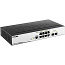 Коммутатор D-LINK Коммутатор/ Managed L2 Switch 8x1000Base-T, 2x1000Base-X SFP, Surge 6KV, CLI, RJ45 Console, RPS, Dying Gasp