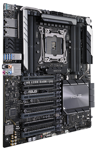 Серверная материнская плата ASUS Motherboard WS X299 SAGE/10G,1xLGA 2066,8xDIMM(upto1TB),8xSATA 6Gb/s p,1xM.2,2xU.2,7xPCIe 3.0,3Y Wr