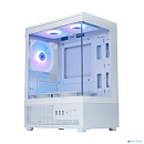 Корпус XASTRA Q300M 5ARGB-C6 White mATX/Aquarium/Screewless/ 5x120mm ARGB PWM FC fans/Argb+PWM HUB 6port/ Q300M-5FC12A-C6-WH