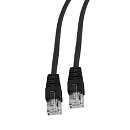 Патч-корд UTP Cablexpert PP12-0.5M/BK кат.5e, 0.5м, литой, многожильный (черный) {500}