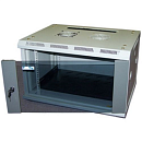 Шкаф настенный 2, 6U 600x600, стеклянная дверь