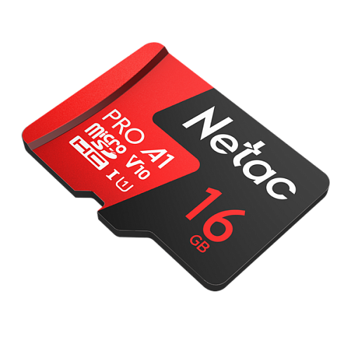 netac p500 extreme pro 16gb microsdhc v10/u1/c10 up to 100mb/s, retail pack with sd adapter