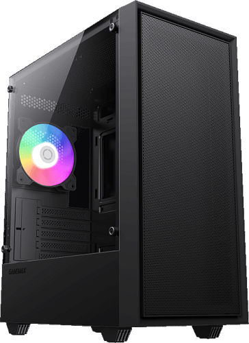 Компьютерный корпус mATX, без блока питания/ Gamemax STORM BK mATX case, black, w/o psu, w/1xUSB3.0+2xUSB2.0, Combo Audio, w/1x12cm FRGB rear fan