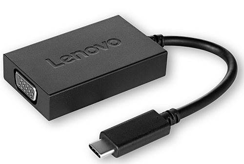 Lenovo USB-C to VGA plus Power Adapter (Support USB-С PD2.0 Profile 4(max. power is 60W=20V*3A)