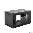 ЦМО Шкаф телекоммуникационный настенный 9U (600 x 650) дверь стекло, цвет черный (ШРН-9.650-9005)
