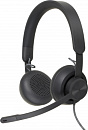 Наушники с микрофоном Logitech Zone Wired Teams черный матовый 1.9м накладные USB оголовье (981-000870)