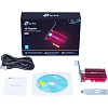 Сетевой адаптер/ 10 Gigabit PCI-E network adapter, 1 PCI Express 3.0 X4 interface, 1 100/1000/10000Mbps Ethernet port, come with Low-Profile and