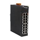 Коммутатор IoT 16 x 10/100 BaseTX PoE, питание 48 ~ 57 В пост., металлический корпус