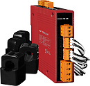Интеллектуальный измеритель параметров однофазной сети, 4 петли, Modbus RTU, в комплекте 4 токовых кольца 100 А
