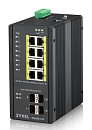 Коммутатор ZYXEL RGS200-12P-ZZ0101F Промышленный L2 PoE+ RGS200-12P, 8xGE PoE+, 4xSFP, крепление на стену/DIN-рейку, IP30, два источника питания DC, б
