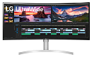 LG 38" 38WN95C-W IPS LED UW4K, изогнутый, 3840x1600, 1ms, 450cd/m2, 1000:1 (Mega DCR), 178°/178°, HDMI*2, DP, USB-Hub, Thunderbolt, MM, HDR, 144Hz, HA