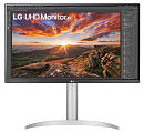 Монитор 27 LG 27UP850K-W, IPS 3840x2160, 5ms, 400cd, 60Hz, HDMIx2 +DP+ USB-C+SPK 5W , HAS Pivot Swivel, white/silver, Ex