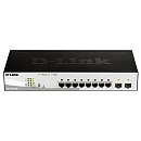 Коммутатор D-Link DGS-1210-08P/G3A Настраиваемый L2 коммутатор с 8 портами 10/100/1000Base-T и 2 портами 1000Base-X SFP (8 портов PoE 802.3af/at, PoE-