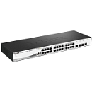 Коммутатор D-LINK DGS-1210-28/ME/A2A, L2 Managed Switch with 24 10/100/1000Base-T ports and 4 1000Base-X SFP ports.16K Mac address, 802.3x Flow Control, 4K of 80