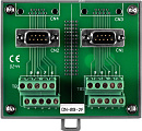 Клеммный блок, 2 x DB9 "папа", монтаж на DIN-рейку, в комплекте CA-0910F x 2