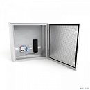 NTSS Шкаф настенный климатический NTSS WT 18U (ШхВхГ) 600x970x500 мм, 4 профиля 19, с обогревом 150W, IP55, серый RAL 7035 NTSS-WT18U6050H150IP55