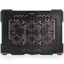 CROWN Подставка для ноутбука CMLS-402 (до 17" Ш*Г*В: 415*295*25 мм. , кулеры: 6*D70*15 мм, регулятор оборотов, красная подсветка, 4 уровня наклона)
