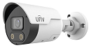 Uniview Видеокамера IP цилиндрическая, 1/2.7" 4 Мп КМОП @ 30 к/с, ИК-подсветка и тревожная подсветка видимого спектра до 30м., LightHunter 0.003 Лк @F