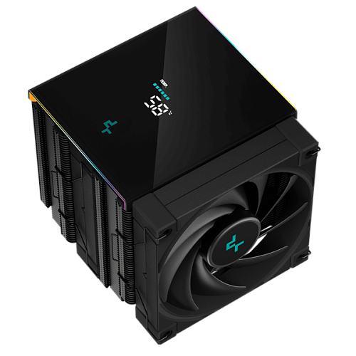 Кулер для процессора DEEPCOOL AK620 DIGITAL LGA20XX/1700/1200/115X/AM5/AM4 (8шт/кор, TDP 260W, PWM, DUAL Fan 120mm, 6 тепл. трубок, черный) RET