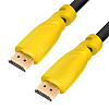 Кабель Greenconnect GCR HDMI 1.4, 1.5m, желтые коннекторы, 30/30 AWG, позол контакты, FullHD, Ethernet 10.2 Гбит/с, 3D, 4K, экран (HM300)
