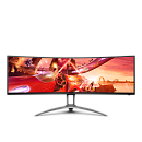 49" AOC AG493QCX Curved 1800R 3840x1080 144Гц VA LED 32:9 1ms 2*HDMI DP USB3.2/3*USB3.2 80M:1 3000:1 178/178 400cd Tilt HAS Swivel Speakers 2*5w Black