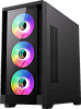 Компьютерный корпус mATX, без блока питания/ Gamemax DEFENDER TG mATX case, black, w/o psu, w/1xUSB3.0+2xUSB2.0, Combo Audio, w/3x12cm ARGB front fan