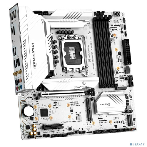 MAXSUN MS-Terminator Z790M D5 ICE (Socket 1700, mATX, 4*DDR5, HDMI/DP, 4*SATA3, 5*M.2, 1xPCIEx16/1xPCIEx4, 4*USB 2.0, 4*USB 3.2 Gen1 , 1*Type-C, LAN 1