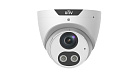 Видеокамера IP купольная, 1/2.7" 4 Мп КМОП @ 30 к/с, ИК-подсветка и тревожная подсветка видимого спектра до 30м., LightHunter 0.002 Лк @F1.6, объектив