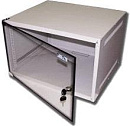 Шкаф настенный Lite, 6U 520x450, стеклянная дверь