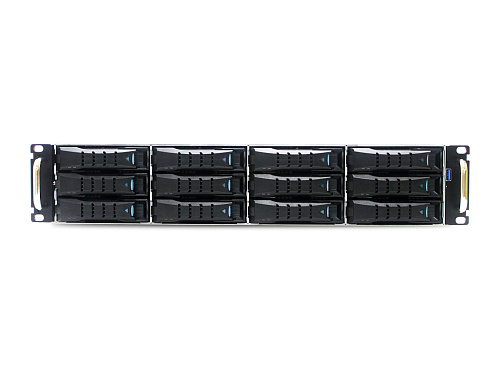 Серверная платформа AIC SB202-SP, 2U, 12xSATA/SAS HS 3,5"/2,5" bay+2* 2.5" 7mm HS bay, Spica (2xs3647 up to 205W, 12xDDR4 DIMM, 2x1GbE,w/o IOC,