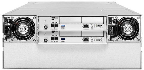 EonStor GS 4000 2U/24bay U.2 NVMe AFA,unified,dual controller,4x host board,6x8GB,2x(PSU+FAN Module),2x(SuperCap.+Flash module),24xdrive trays,1xRM ki