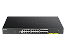 Коммутатор D-Link PROJ Управляемый L2 PoE-коммутатор, 24x1000Base-T PoE, 4x10GBase-X SFP+, PoE-бюджет 370 Вт, CLI, консольный порт RJ-45