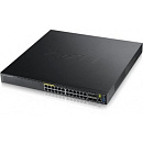 Коммутатор ZYXEL XGS3700-24HP-ZZ0101F L2+ PoE+ XGS3700-24HP, 24xGE PoE+, 4xSFP+, стекируемый, бюджет PoE 460/1000 Вт