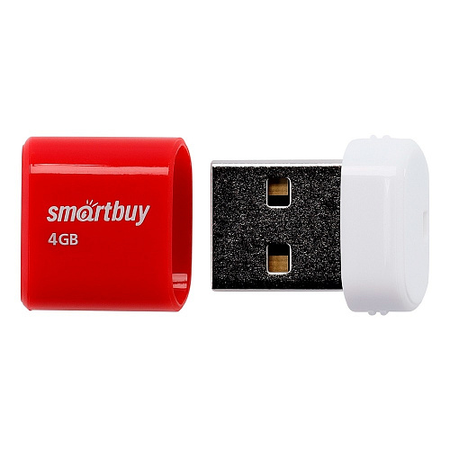 Smartbuy USB Drive 4GB LARA Red (SB4GBLara-R)