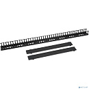 Cabeus VCM-PL-42U-BK Вертикальный кабельный органайзер-гребенка в шкаф 42U, пластиковый, цвет черный (RAL 9004)