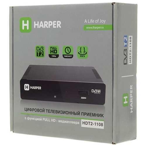 HARPER HDT2-1108 {DVB-T2 HD / SD. Электронный гид и функция Родительский контроль. Видео рекордер для записи телевизионных программ}