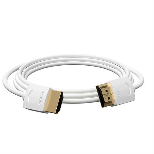 Кабель Greenconnect GCR HDMI 2.0 SLIM, 1.0m, белый, OD3.8mm, HDR 4:2:2, Ultra HD, 4K 60 fps 60Hz, 3D, AUDIO, 18.0 Гбит/с, 30/30 AWG (HM502)