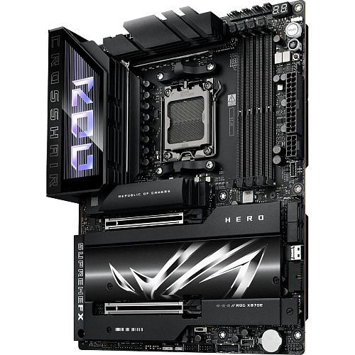 Материнская плата ASUS ROG CROSSHAIR X870E HERO AM5 ATX 4xDDR5 2xPCIEx16 5xM.2 4xUSB-C HDMI 2.5GLAN 5GLAN Wi-Fi 7