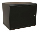 Шкаф коммутационный WRline (WR-TW-1566-SR-RAL9004) настенный 15U 600x600мм пер.дв.металл 2 бок.пан. направл.под винты 60кг черный 520мм 775мм IP20 ста