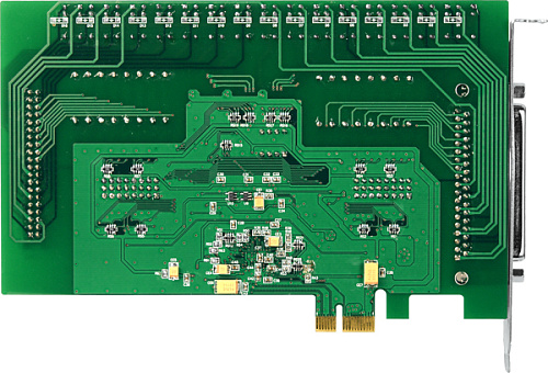 Плата PCI Express 16 каналов дискретного ввода, 16 релейных каналов