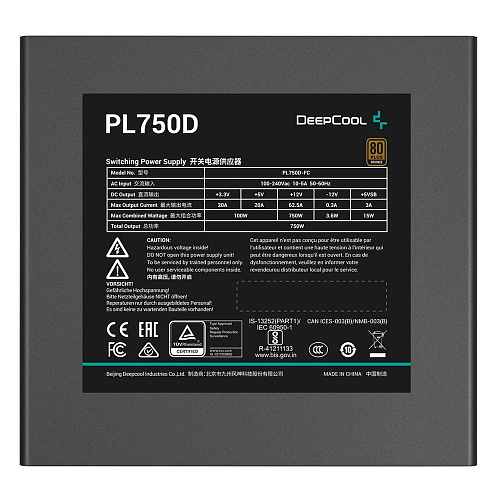Блок питания ПК Deepcool PL750D