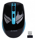 Мышь A4Tech G11-590FX черный/синий оптическая (2000dpi) беспроводная USB для ноутбука (5but)