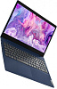 Ноутбук Lenovo IdeaPad 3 15ARE05 Ryzen 3 4300U 8Gb SSD512Gb AMD Radeon 15.6" IPS FHD (1920x1080) Windows 10 Home blue WiFi BT Cam