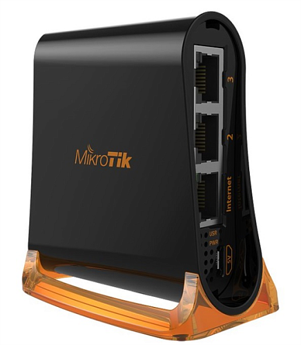 Маршрутизатор MIKROTIK hAP mini with 650MHz CPU, 32MB RAM, 3xLAN, built-in 2.4Ghz 802.11b/g/n 2x2 two chain wireless with integrated antennas, RouterOS L4, tower ca
