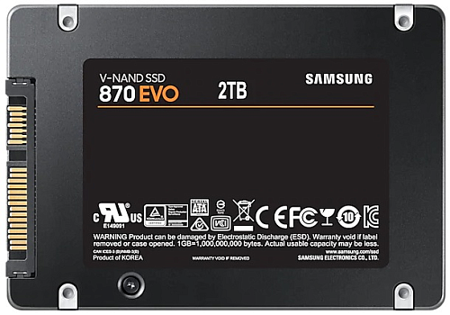 SSD Samsung 2.5" 2Tb (2000GB) SATA III 870 EVO (R560/W530MB/s) (MZ-77E2T0BW) 1year