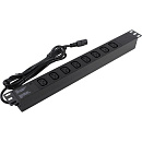 Exegate EX280856RUS Блок розеток ExeGate ServerPro PDU-19H810 Al-8C13-C14-2.5, 19",1U,алюм, 8C13, кабель с C14 2.5м